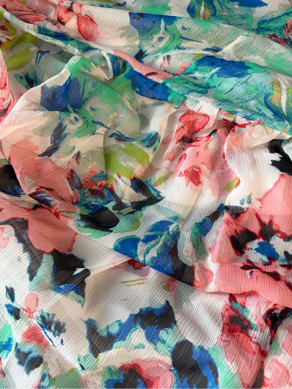 H&M Floral Tiered Maxi Dress in Pink and Blue - Picture 14 of 15
